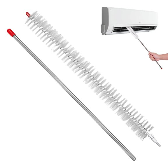 Bendable Microfiber Head with Detachable Long Handle, 2026 Upgrade Reusable Dust Remover Cleaning Brush, Washable Bendable Fan Cleaner for Electric Fan AC Car Vents Curtains