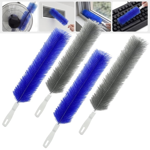 Bendable Microfiber Head Fan Cleaner Brush, Reusable Washable Dust Remover for Electric Fans, AC, Car Vents & Curtains