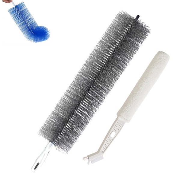 Bendable Microfiber Head,Reusable Dust Remover, with Blind Cleaner Tool, Bendable, Fan Cleaning Brush for Electric Fans Air Conditioning, Vents, Curtain, Spiderweb (Gray)