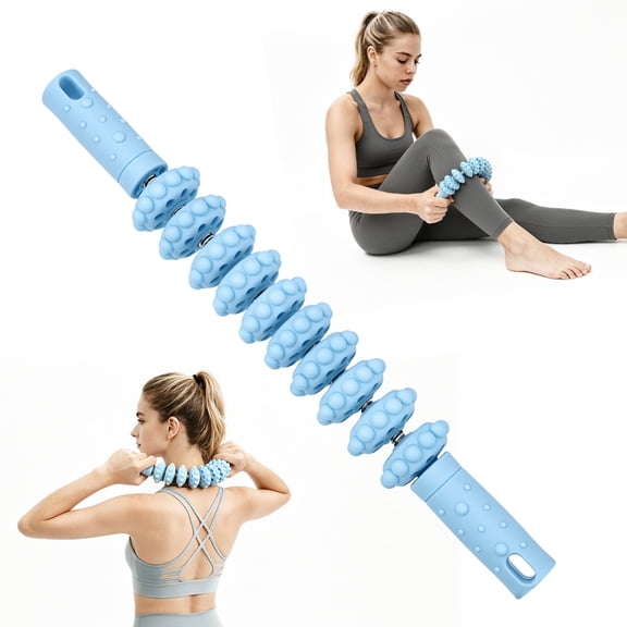 Bendable Multifunctional Roller Massage Stick, Used to Relieve Muscle Soreness, Spasms and Tension, Helping Leg and Back Recovery