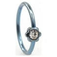 thumbnail image 1 of Bendable Nose Hoop rings with Flower Design and Cubic Zirconia Stone 20G, 1 of 12