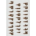 thumbnail image 1 of Bendable Plastic Chocolate Mold: Hebrew Letters with Picks, Each Letter 30mm x 30mm 3mm High, 1 of 1