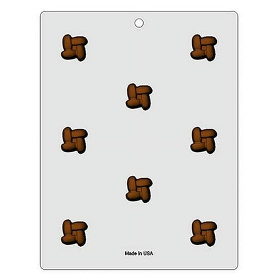 Bendable Plastic Chocolate Mold: Paraboloid Cluster, Each Cavity 30mm x 30mm x 21mm High