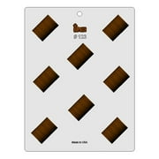Bendable Plastic Chocolate Mold: Ridged Log, Each Cavity 45mm x 27mm x 18mm High