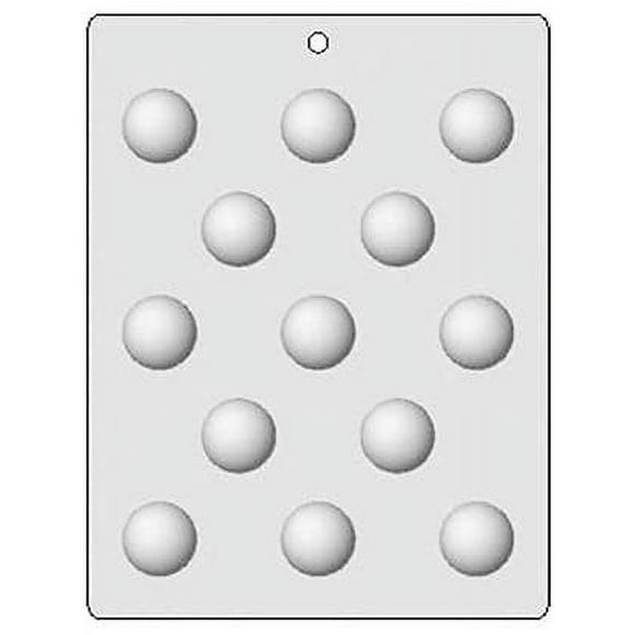 Bendable Plastic Chocolate Mold with 13 Hemisphere Cavities 30 Millimeters Diameter