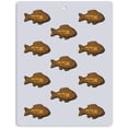 thumbnail image 1 of Bendable Plastic Purim Chocolate Mold: Month-of-Adar Fish, Each Cavity 51mm x 30mm x 8mm High, 1 of 2