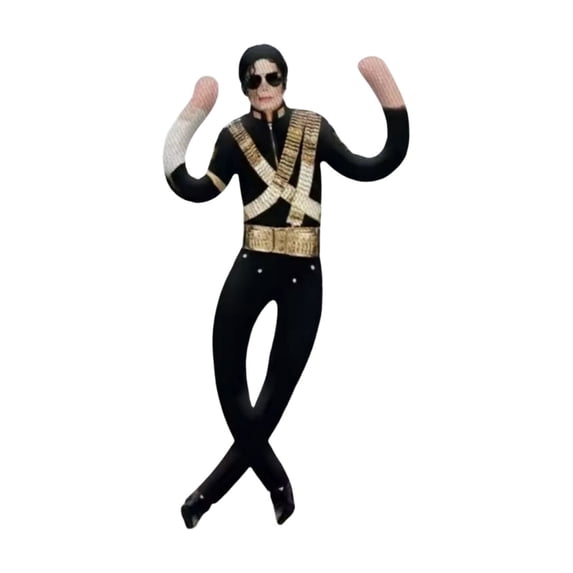 Bendable Pop Star Plush – 11 Inch Jackson Style Doll Poseable Wireframe Toy for Shelf Decor, Novelty Music Gift for Pop Star Fans