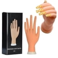 thumbnail image 1 of Bendable Practice Hand for Nail Art A, 1 Piece - Hand for Acrylic Nails Flexible Bendable Nail Hand for Beginners Silicone Manicure Training Kit For, Easter Mother'S Day Gift Makeup Organizers, 1 of 8