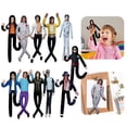 thumbnail image 1 of Bendable Retro Pop Icon Action Figure in White Sparkle Suit with Fedora, Poseable Music Legend Mini Doll for Collectors and Car Dashboard Decor, 1 Pack, 1 of 5
