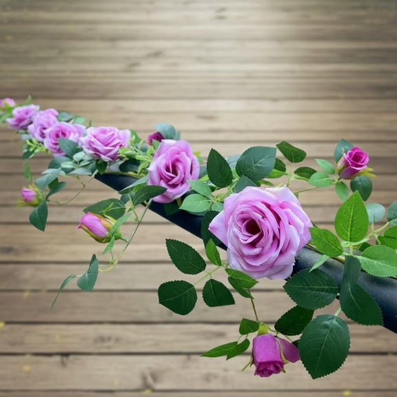 Bendable Rose Flower Garlands, Artificial Silk Wild Roses Vine Hanging Flowers for Wall Fireplace Fence Table Centerpieces Trellis Wedding Indoor Outdoor Spring Decor