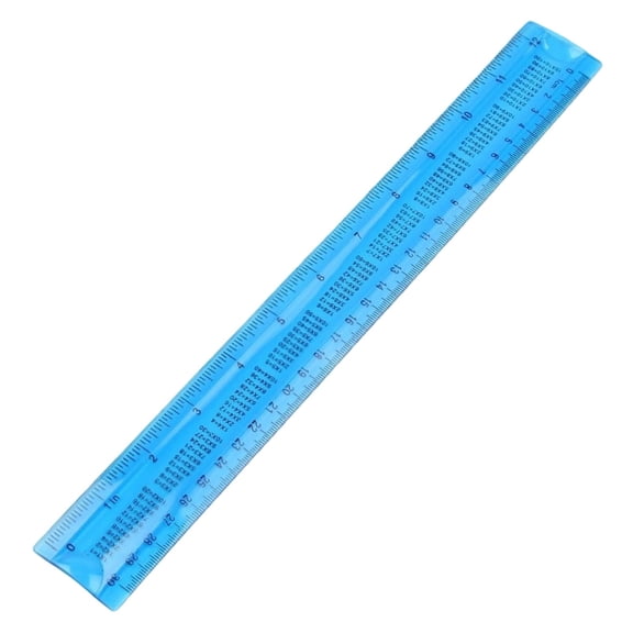 Bendable Ruler, 12 Inch 30cm Dual Scale, Multiplication Table Printed Shatterproof Flexible Straight Edge for Office Paperwork