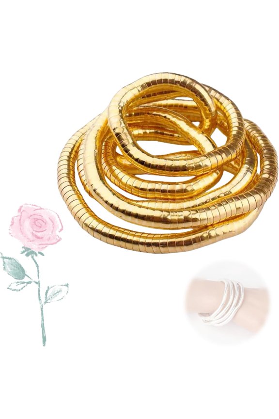 Bendable Snake Necklace,Bendable Necklace Gold,Bendable Snake Necklace for Women,Adjustable Snake Wrap Bracelet Flexible Choker,Flexible Adjustable Snake Choker