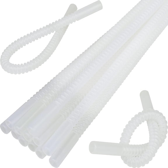 Bendable Straws - 11 inch Long Flexible Straws - Bendy Drinking Straw - 14