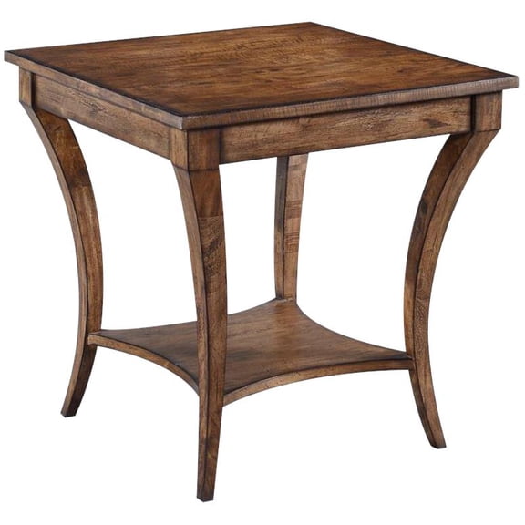 Bendale Solid Mango Wood Lamp Table with Rustic Pecan Finish