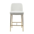 thumbnail image 1 of Bende Fabric Metal Gold Frame Counter Stools (Set of 2) In Beige, 1 of 4