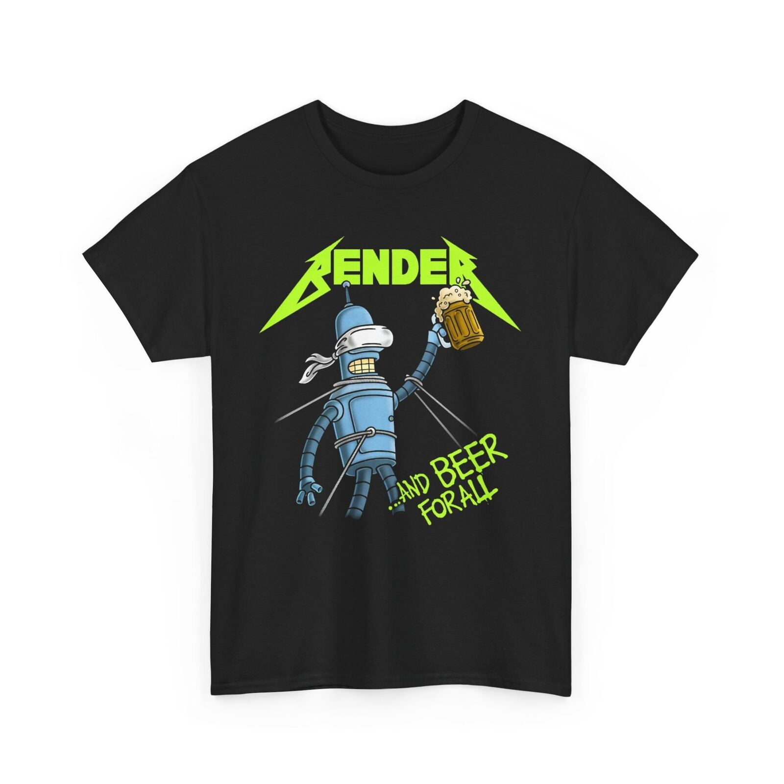 Bender And Beer For All Funny Graphic Unisex T Shirt TEE Mens Womens ...