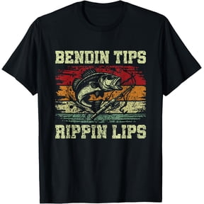 Bendin Tips Rippin Lips Bass Fishing Fisherman Bass Fish T-Shirt, Unisex T-Shirt