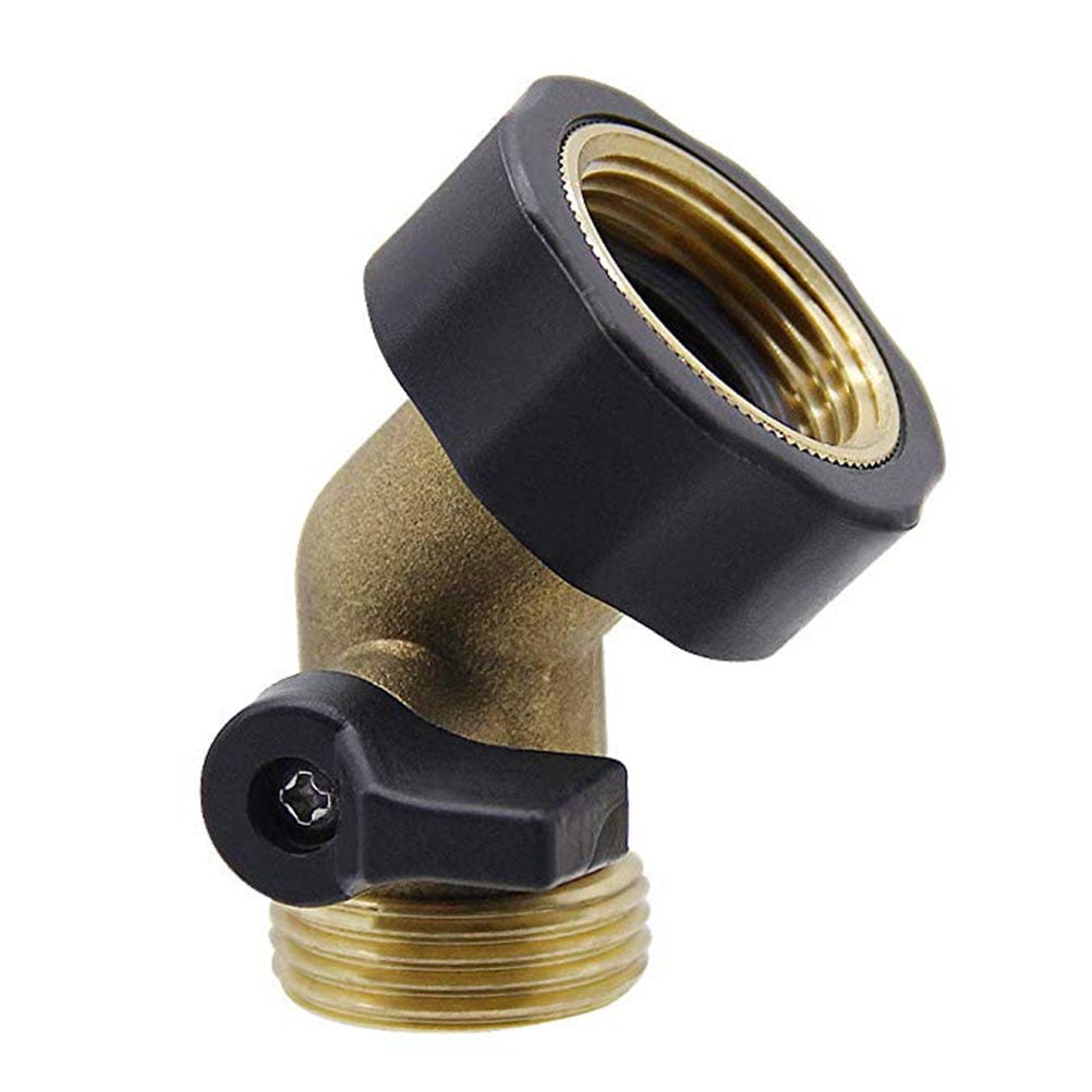 Bending Heavy Duty Brass Garden Hose Connector with Shut Off Brass