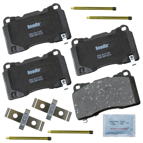 Bendix Brakes Disc Brake Pad Set Fits select: 2017 CHEVROLET CAMARO LS/LT, 2014 FORD MUSTANG GT
