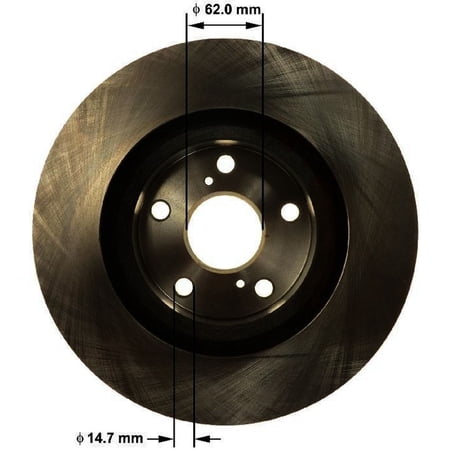 Bendix Brakes Disc Brake Rotor PRT6155 Fits select: 2013-2017 TOYOTA CAMRY, 2012-2018 TOYOTA AVALON