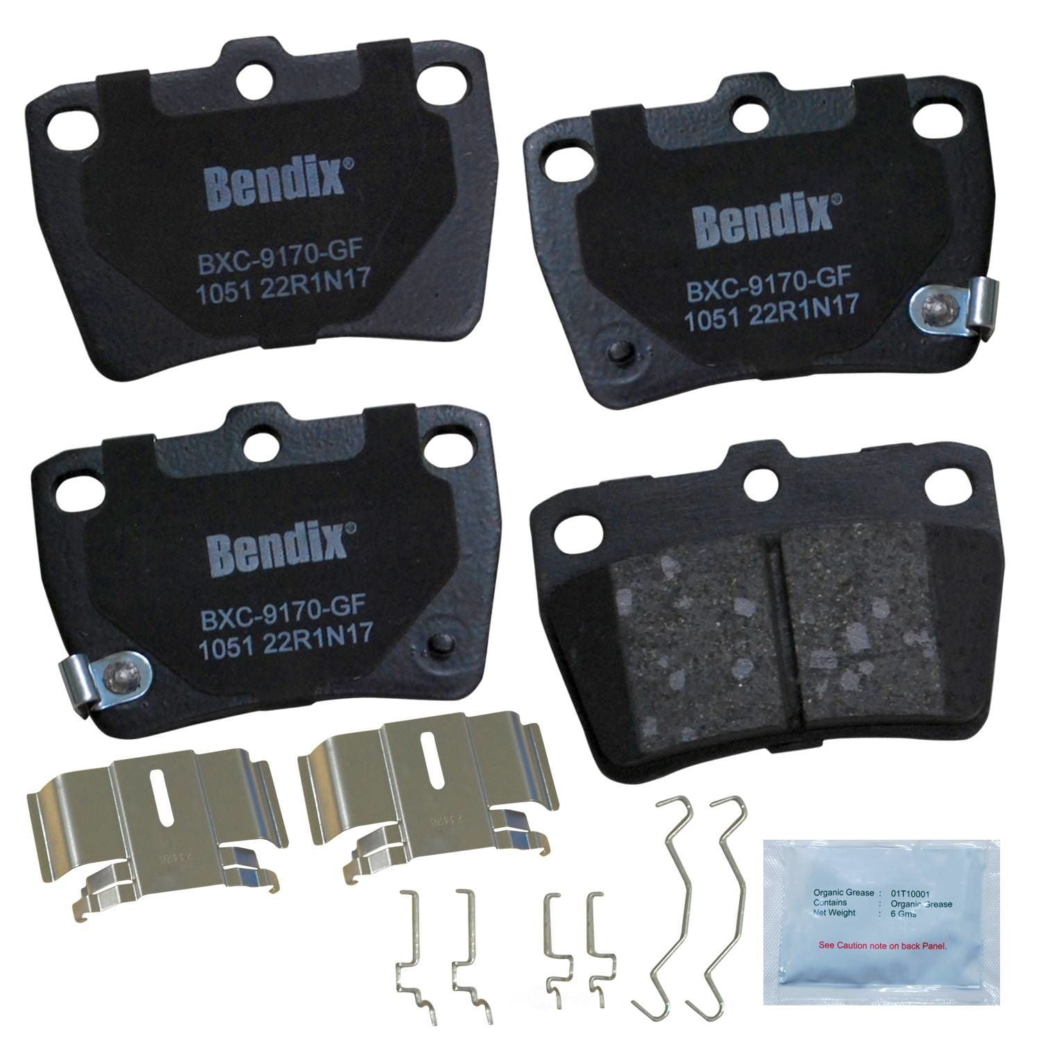 Bendix CFC1051 Copper Free Premium Brake Pads Fits select: 2004-2005 TOYOTA RAV4