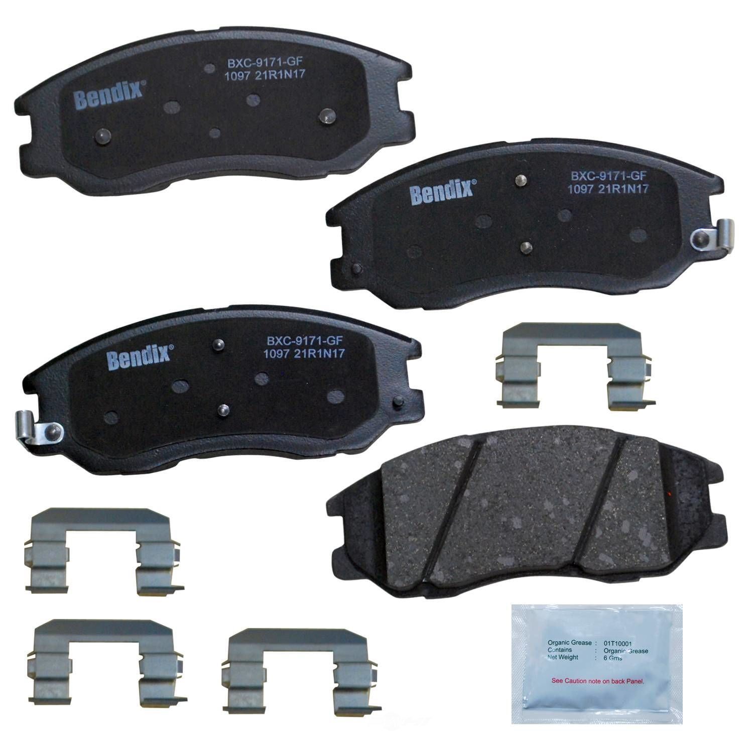 Bendix CFC1097 Copper Free Premium Brake Pads Fits select: 2004-2005 KIA SEDONA