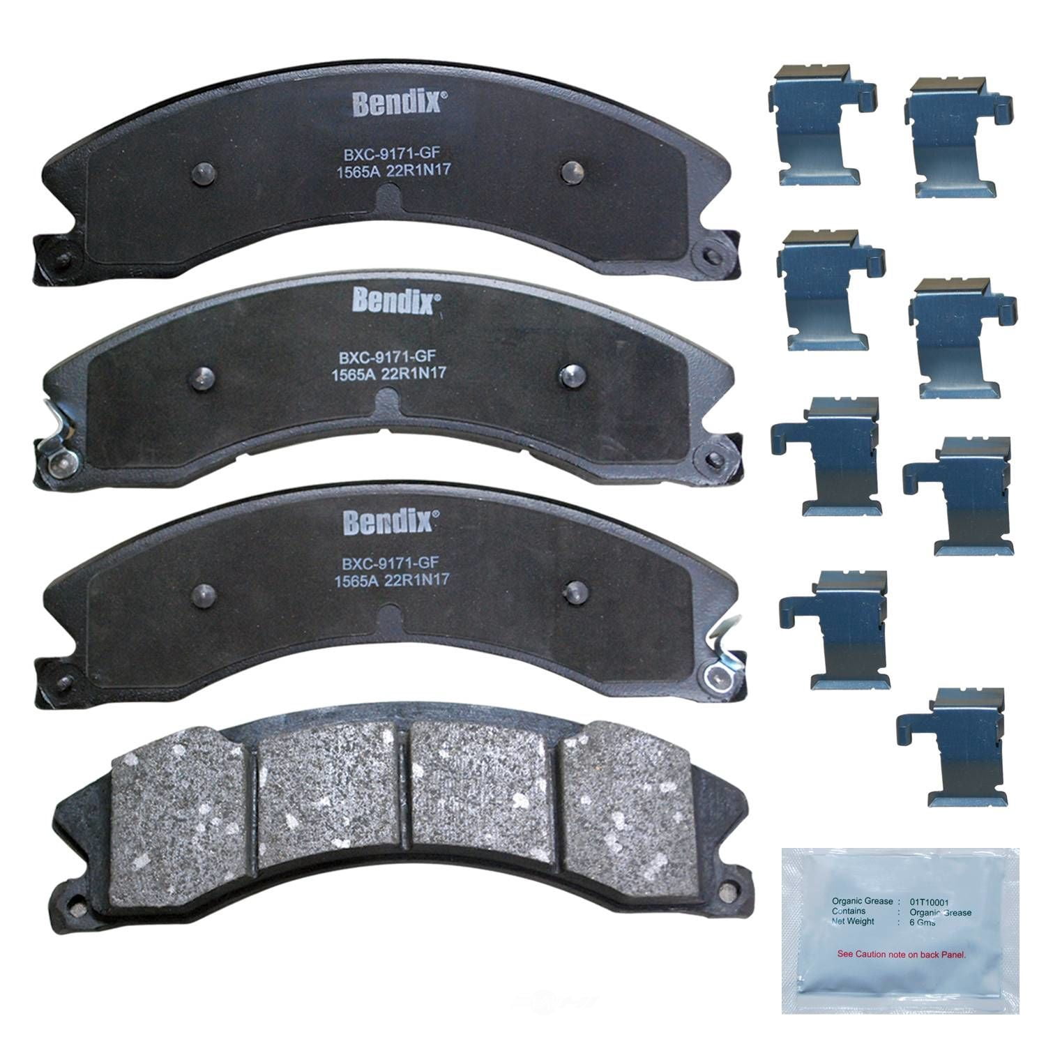 Bendix CFC1565A Copper Free Premium Brake Pads Fits select: 2011-2018 CHEVROLET SILVERADO, 2014-2018 GMC SIERRA