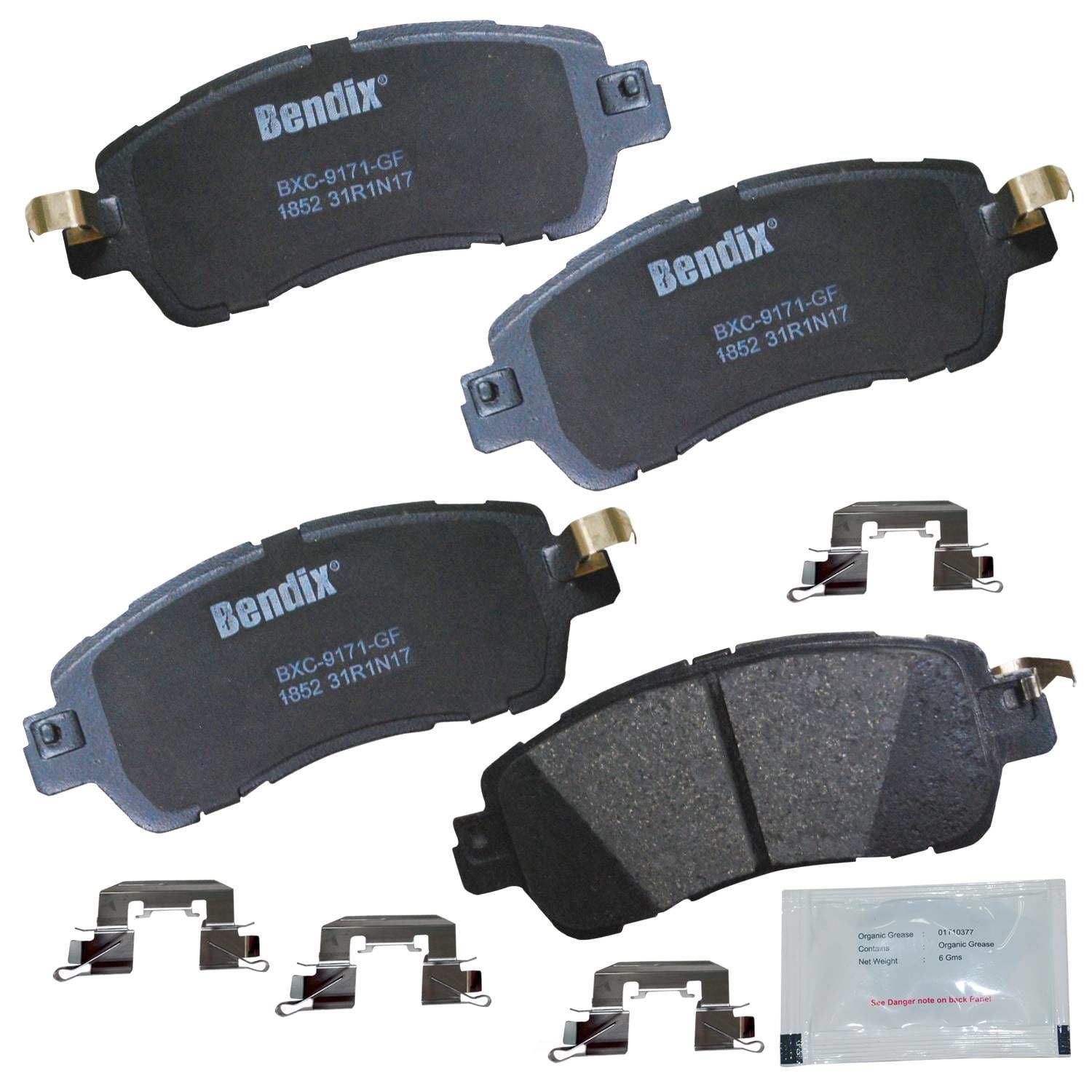 Bendix CFC1852 Copper Free Premium Brake Pads Fits select: 2017-2018 TOYOTA YARIS IA, 2016 TOYOTA SCION IA