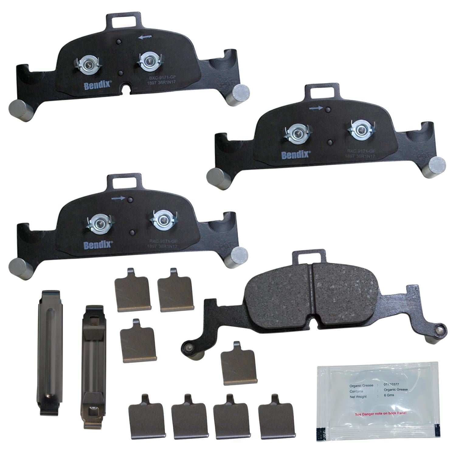 Bendix CFC1897 Copper Free Premium Brake Pads Fits select: 2018 AUDI Q5, 2018-2019 AUDI A5
