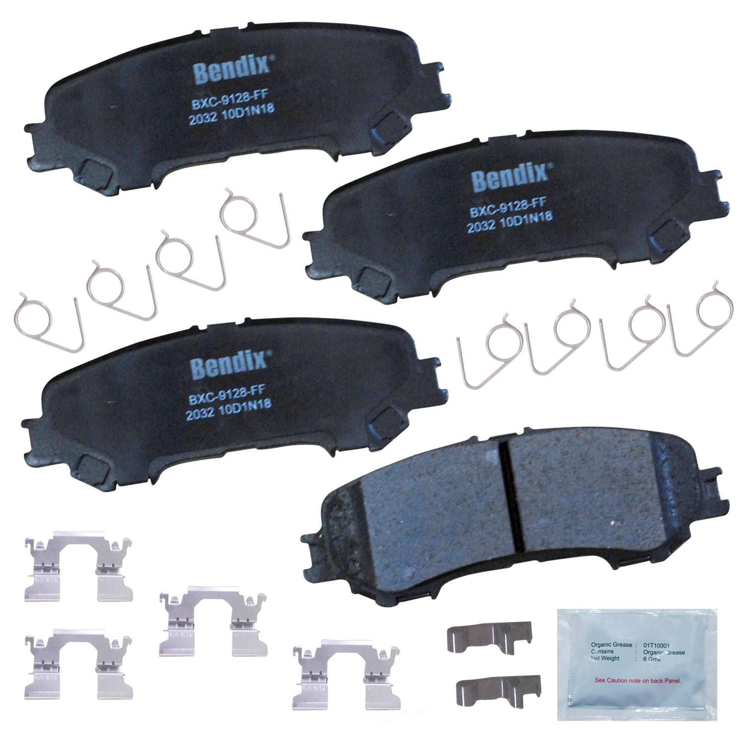 Bendix CFC2032 Copper Free Premium Brake Pads Fits select: 2017-2019 NISSAN TITAN