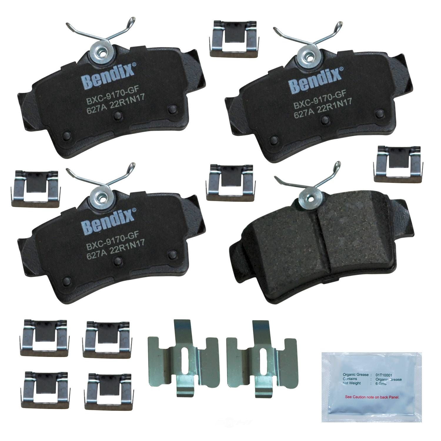 Bendix CFC627A Copper Free Premium Brake Pads Fits select: 2003-2004 FORD MUSTANG COBRA SVT, 1996-1997 FORD MUSTANG COBRA