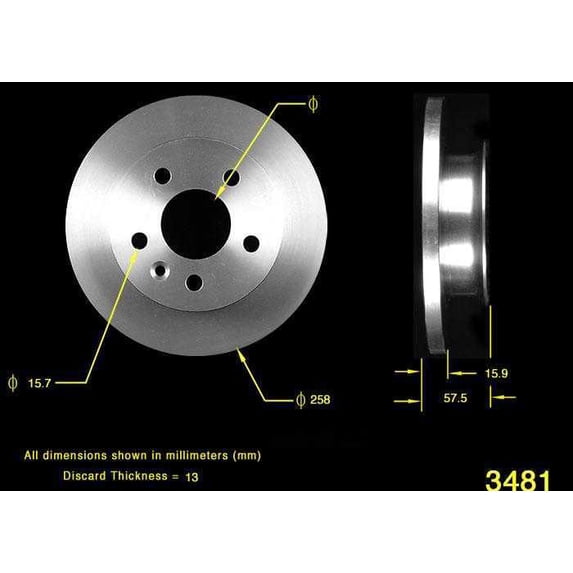 BENDIX PREMIUM DRUM AND ROTOR PRT1751 Bendix Brake Rotor