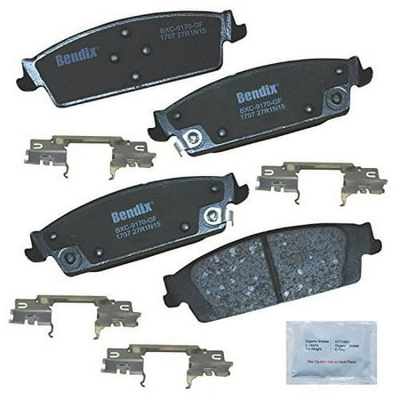 Bendix Premium Copper Free CFC1707 Ceramic Brake Pad (with Installation Hardware Rear)