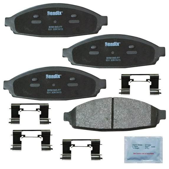 Bendix Premium Copper Free CFM931 Semi-Metallic Brake Pad (with Installation Hardware Front) Fits select: 2003-2011 MERCURY GRAND MARQUIS, 2003-2011 LINCOLN TOWN CAR