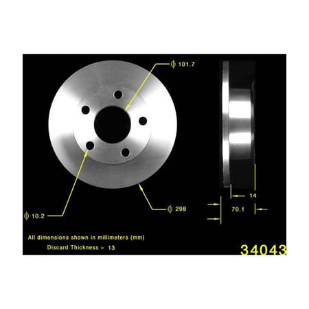 Bendix Premium Drum And Rotor Disc Brake Rotor P/N:Prt1754 Fits select: 1994-1998 LAND ROVER DISCOVERY, 1999 LAND ROVER DISCOVERY II