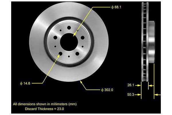Bendix Premium Drum And Rotor Disc Brake Rotor P/N:Prt5481 Fits select: 1998-2000 VOLVO S70, 1998-2000 VOLVO V70