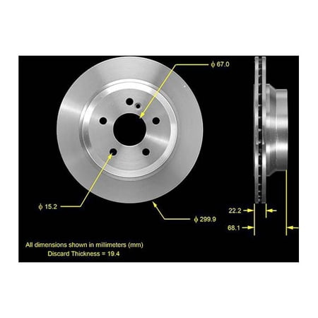 Bendix Premium Drum And Rotor Disc Brake Rotor P/N:Prt5543 Fits select: 2003-2016 MERCEDES-BENZ E, 2010-2015 MERCEDES-BENZ GLK