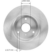 Bendix Premium Drum And Rotor Disc Brake Rotor P/NPrt5987 Fits select 2008-2016 SMART FORTWO