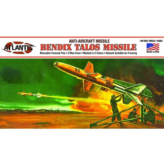 Bendix Talos Missile Anti-Aircraft Missile with Three Figures 1/40 Scale Model Kit