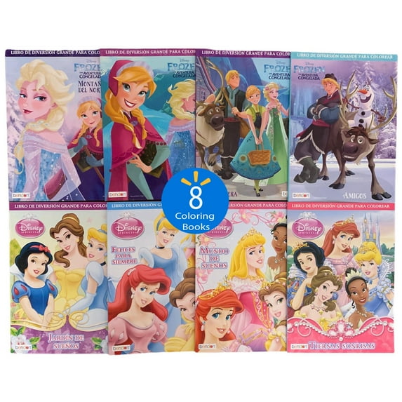 Bendon 8 Spanish Bulk Full-sized Coloring Books for Kids Ages 4-8. Set includes 8 Kids Full-sized 96 pages each, Coloring, Activity, Story Books Bundle with Games, Puzzles, and Mazes