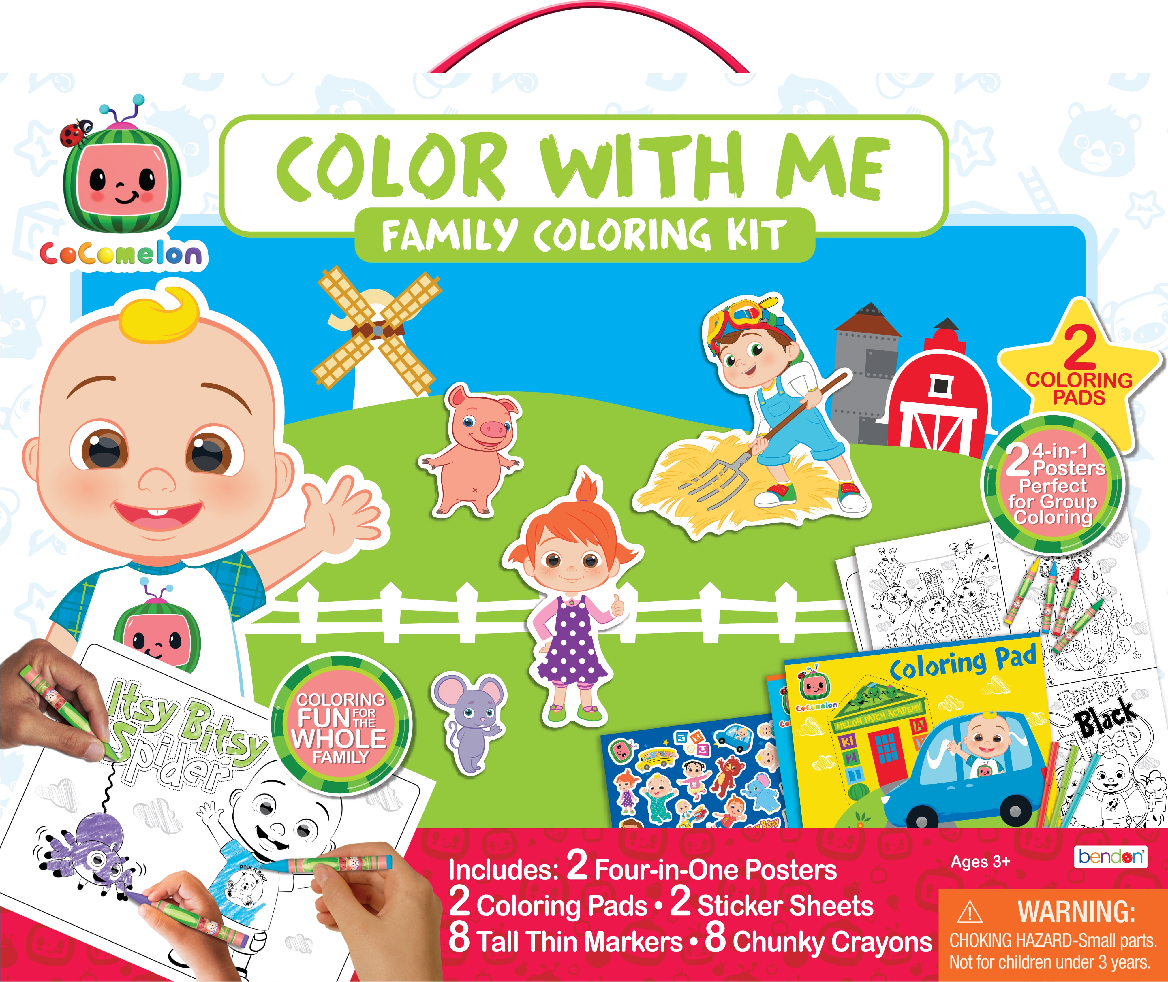 Walmart daily deals:  Bendon CoComelon Color with Me Family Coloring Art & Craft Kit; Unisex Set for Children