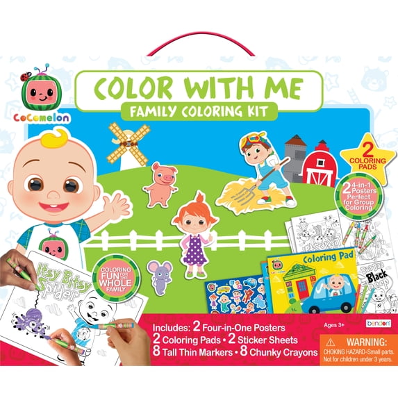 Bendon CoComelon Color with Me Family Coloring Art & Craft Kit; Unisex Set for Children
