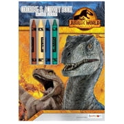 Universal Jurassic World Dominion 48 Page Coloring and Activity Book with 4 Crayons