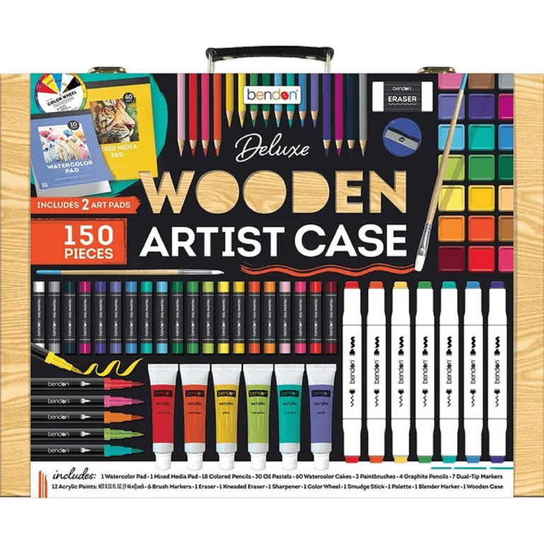 Bendon Deluxe Artist Wooden Storage Case:(150 Pcs) - Portable