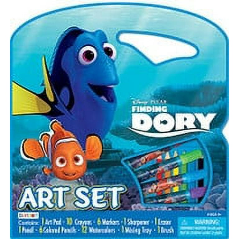 Classic Disney Finding Dory Coloring Art Activity Super Set - Giant 34 Pc  Craft Activity Kit for Kids and Toddlers with Watercolors, Colored Pencils,  Brush, and More, Finding Dory art set: Buy