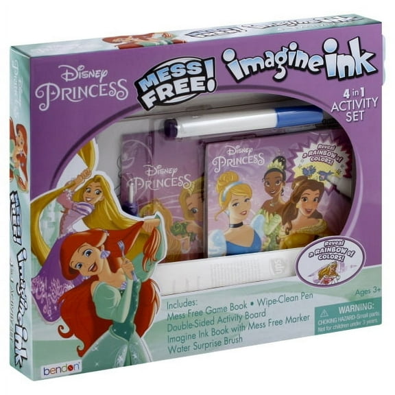 Bendon 41197 Disney Princess Imagine Ink 4-in-1 Activity Box Set, Disney Princess 4-in-1