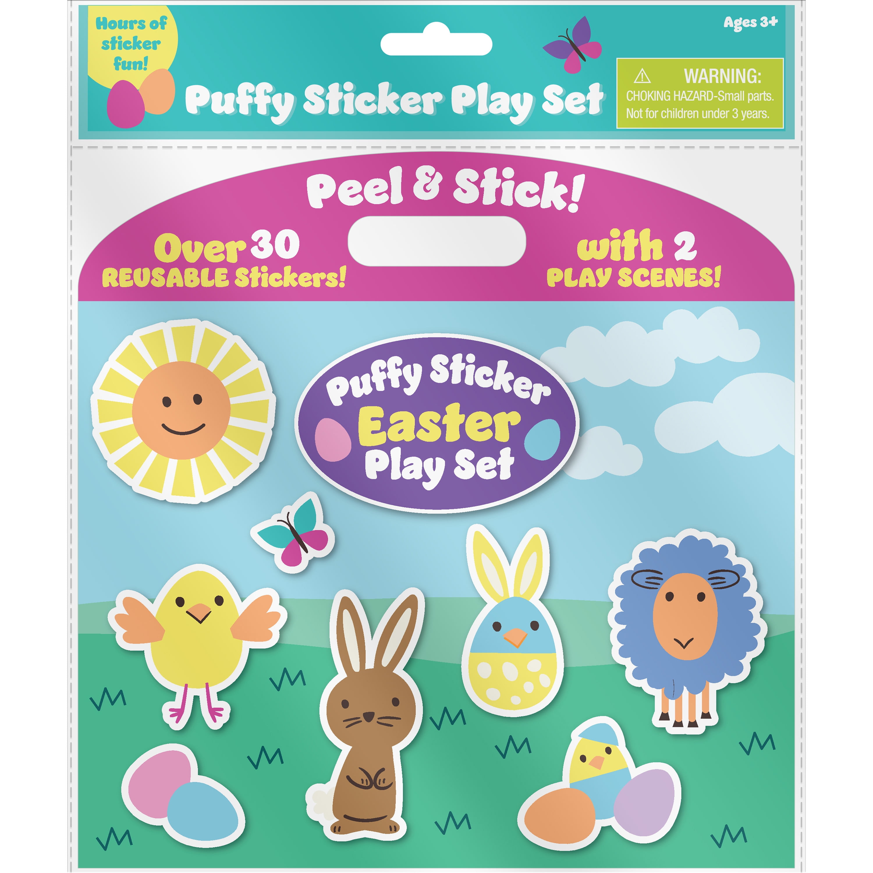 Bendon Bendon Easter Puffy Sticker Play Set Basket Stuffer