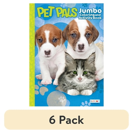 (6 pack) Bendon Pet Pals Jumbo Coloring Book, 64 Pages