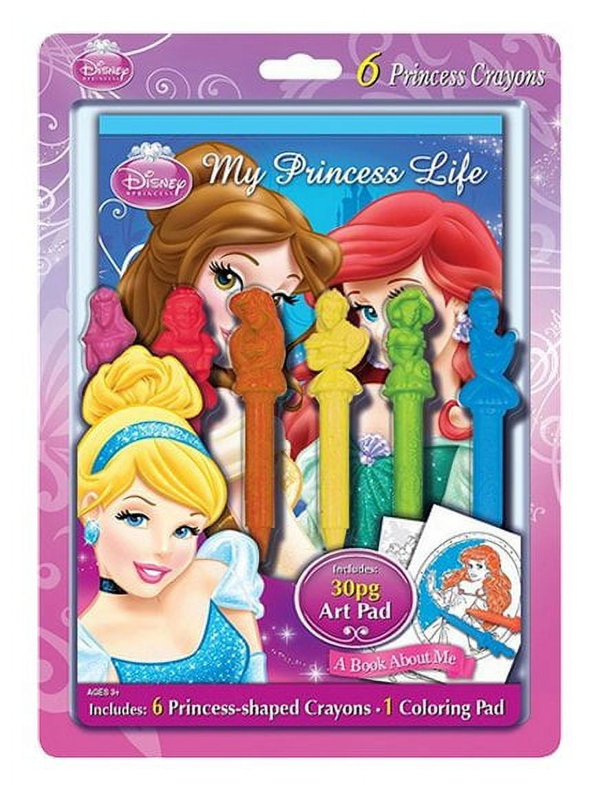 5pc Set Disney Princess Coloring Book Crayons Markers Colored Pencils  Stickers