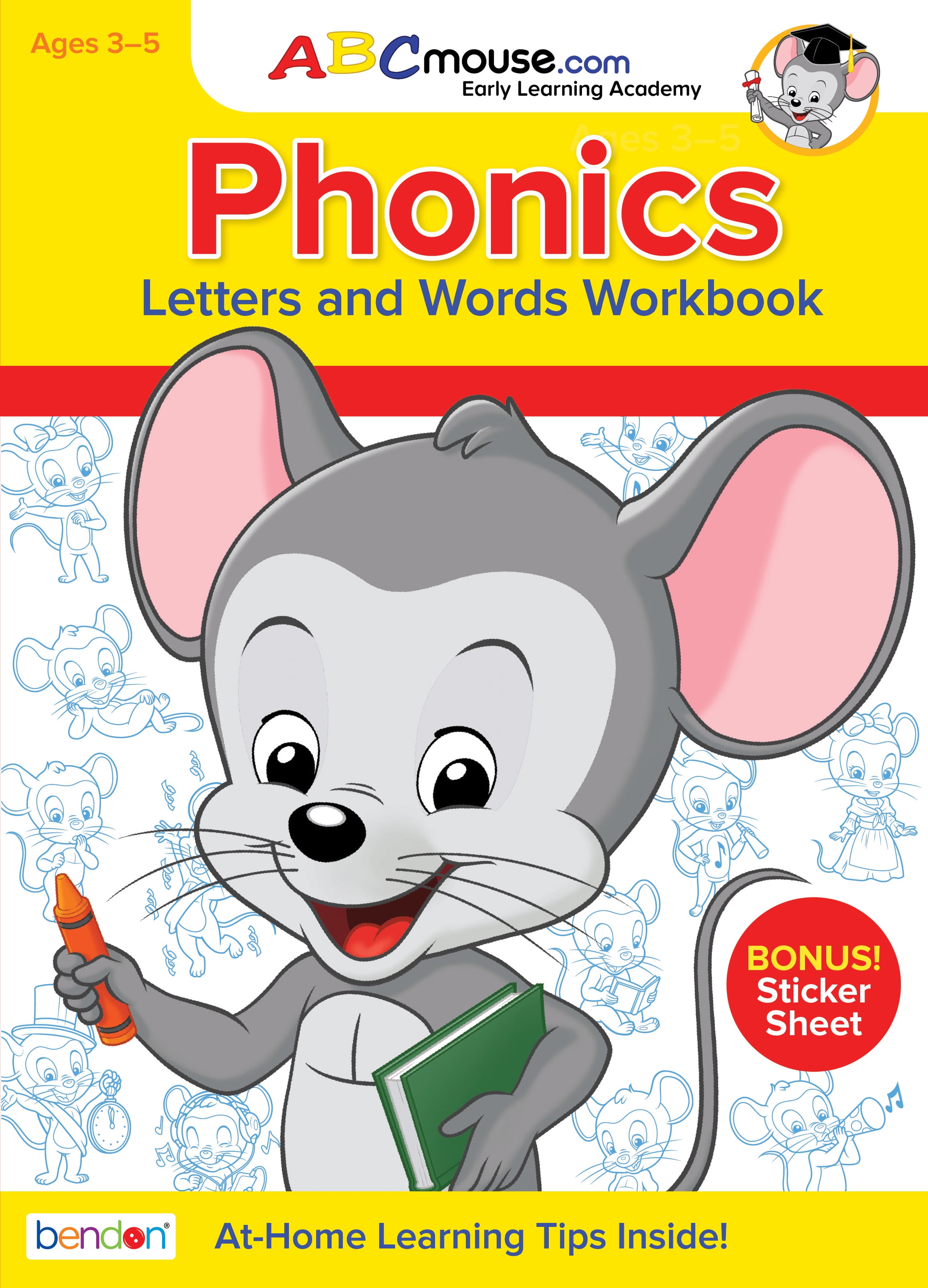 Bendon Publishing Abcmouse 80 Page Letters And Words Workbook With Stickers  (Paperback) - Walmart.Com